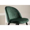 Scaun de dining tapitat verde/negru Velvet