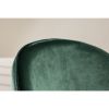 Scaun de dining tapitat verde/negru Velvet