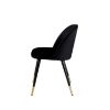 Scaun de dining tapitat negru/auriu Velvet