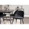 Scaun de dining tapitat negru/auriu Velvet