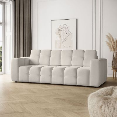 Canapea extensibila 3 locuri crem Bona