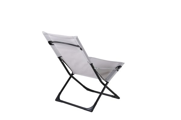 Imagine Seville Foldable Relax Chair 2-pack - Black Frame/Grey Cushion