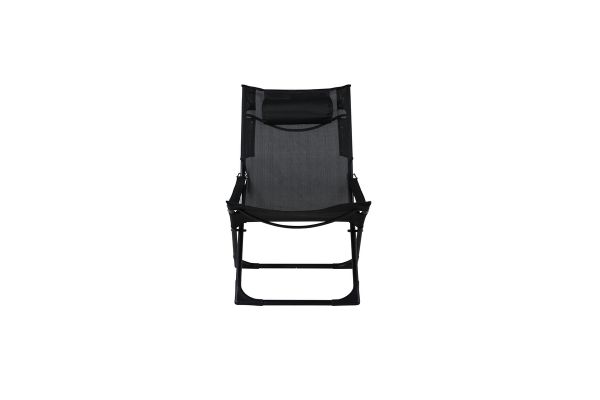 Imagine Seville Foldable Relax Chair 2-pack - Cadru negru/Cușetă neagră