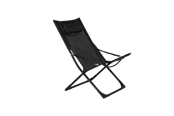 Imagine Seville Foldable Relax Chair 2-pack - Cadru negru/Cușetă neagră