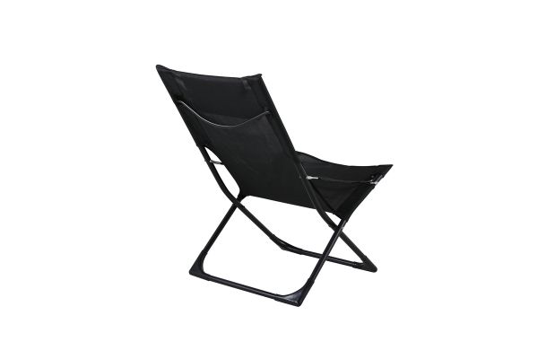 Imagine Seville Foldable Relax Chair 2-pack - Cadru negru/Cușetă neagră