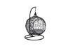 Imagine Lexi Hanging chair- Black frame/black wicker/grey cushion