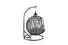 Imagine Lexi Hanging chair- Black frame/black wicker/grey cushion