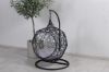 Imagine Lexi Hanging chair- Black frame/black wicker/grey cushion