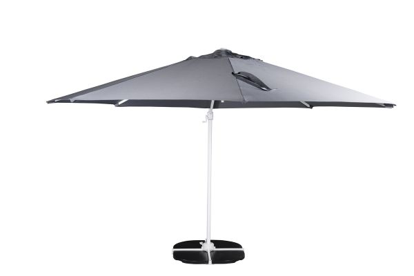 Imagine Leeds - Umbrella - 3,5 m diam 360 grader - White/Grey fabric