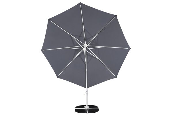 Imagine Leeds - Umbrella - 3,5 m diam 360 grader - White/Grey fabric