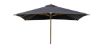 Imagine Naxos Umbrella - 3*3m - Wood / Black Fabric