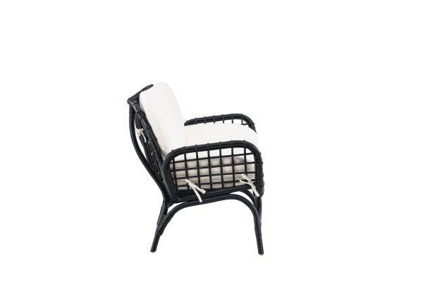 Imagine Moana Sofa - Black Rattan / White Spunpolyster