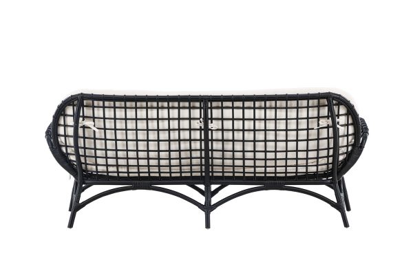 Imagine Moana Sofa - Black Rattan / White Spunpolyster