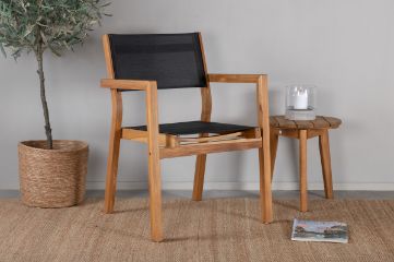 Imagine Venice Stackingchair 2-pachet - Teak / Textilene negru