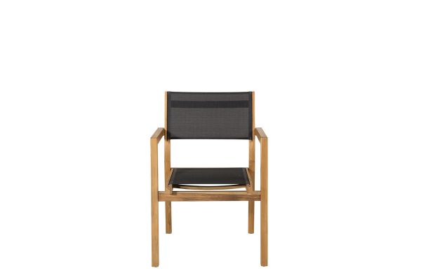 Imagine Venice Stackingchair 2-pachet - Teak / Textilene negru