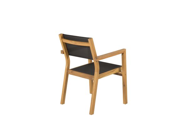 Imagine Venice Stackingchair 2-pachet - Teak / Textilene negru