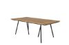 Imagine Masa de dining Chan - Otel Negru / Acacia (aspect teak) - 200cm