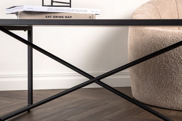 Imagine Pryor Sofa Table - Black / Black MDF