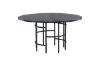 Masa dining rotunda fixa 140 cm negru Copenhaga