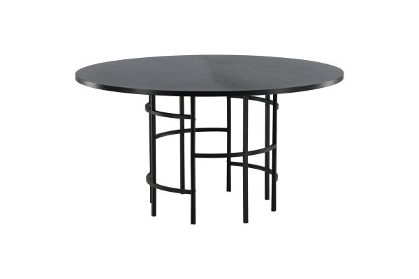 Masa dining rotunda fixa 140 cm negru Copenhaga