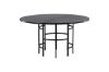 Masa dining rotunda fixa 140 cm negru Copenhaga