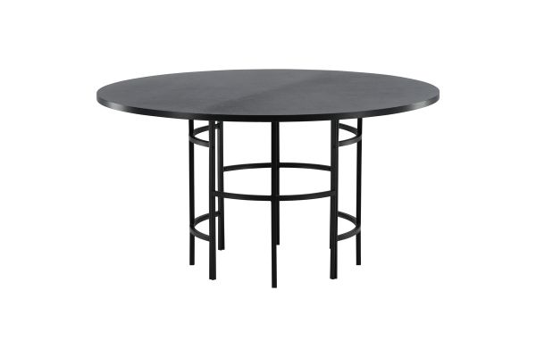 Masa dining rotunda fixa 140 cm negru Copenhaga