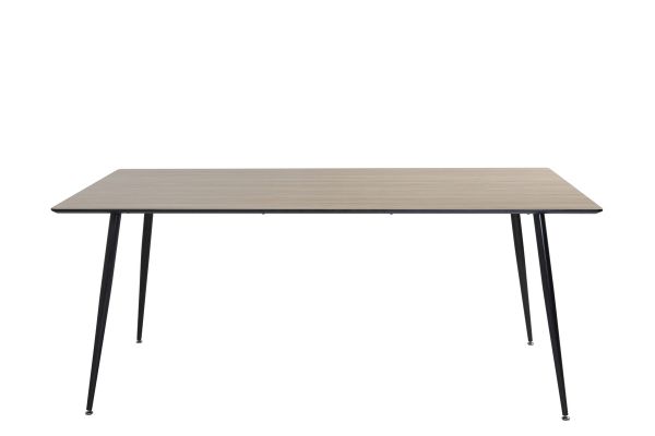 Imagine Masa de dining Silar - 180 cm - "Wood Look" Melamina / Picioare Negre