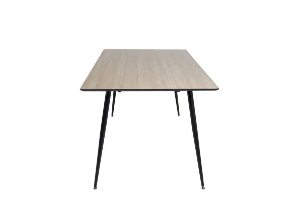 Imagine Masa de dining Silar - 180 cm - "Wood Look" Melamina / Picioare Negre