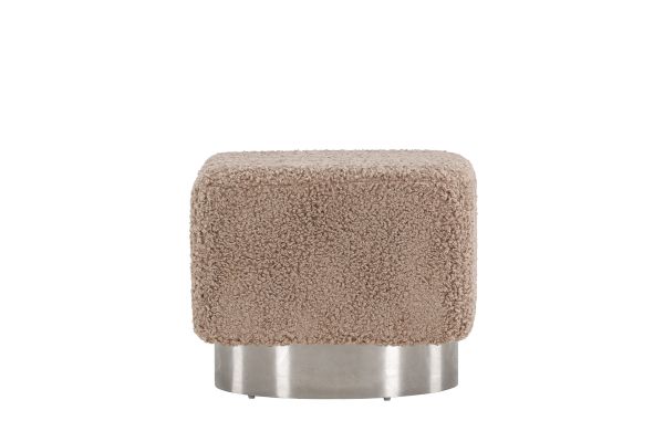 Imagine Newton Ottoman/Pouf - Argintiu / Gri Inchis Teddy