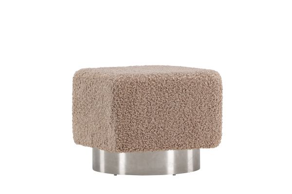 Imagine Newton Ottoman/Pouf - Argintiu / Gri Inchis Teddy