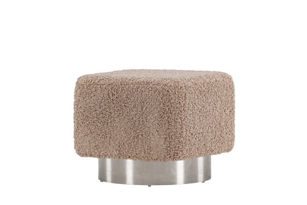 Imagine Newton Ottoman/Pouf - Argintiu / Gri Inchis Teddy