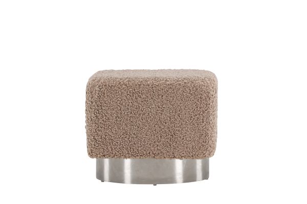 Imagine Newton Ottoman/Pouf - Argintiu / Gri Inchis Teddy