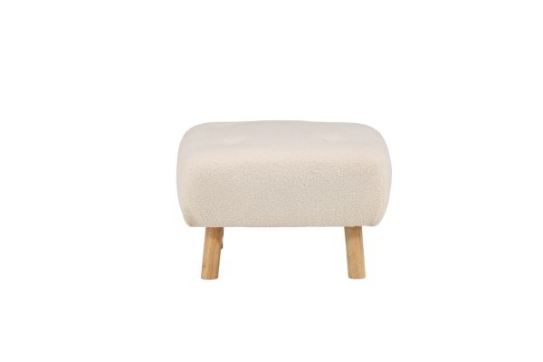 Imagine Salina Ottoman/Pouf - White Wash / White Boucle