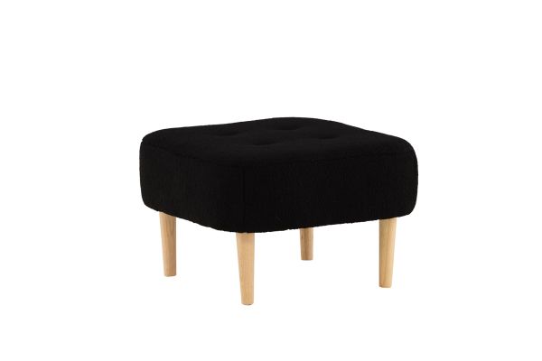 Imagine Salina Ottoman/Pouf - Oaklook / Black Fleece