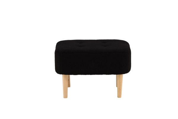 Imagine Salina Ottoman/Pouf - Oaklook / Black Fleece