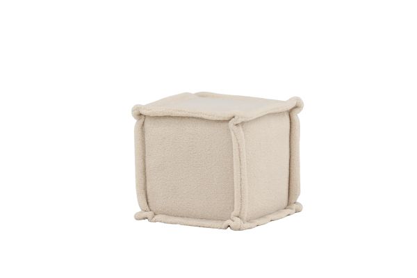 Imagine Vă rugăm să traduceți complet Castine Ottoman / Pouf - Alb / Lână