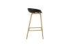 Imagine Decatur Bar Chair - Aspect lemn de stejar / PP negru