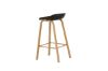 Imagine Decatur Bar Chair - Aspect lemn de stejar / PP negru