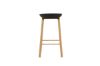 Imagine Decatur Bar Chair - Aspect lemn de stejar / PP negru