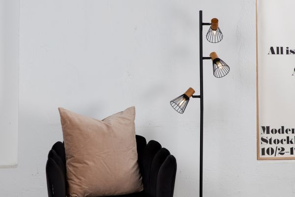 Imagine Lampa de podea Atticus L240 * W200 * H1385 Negru