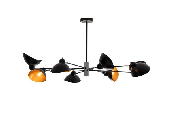 Imagine Cu lampa de tavan Elda L1250 * W1040 * H580 Negru / Cupru