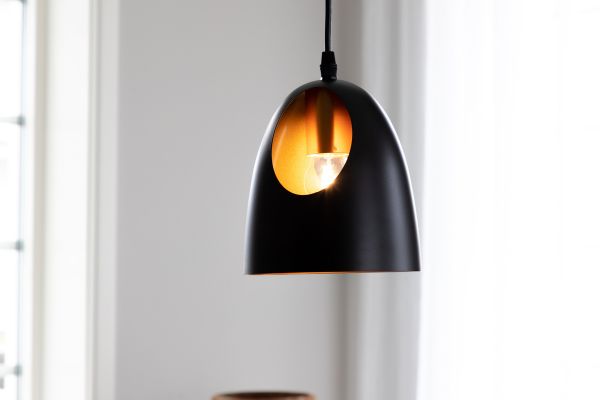 Imagine Cu lampa pendent Elda D150*H920 Negru / Cupru