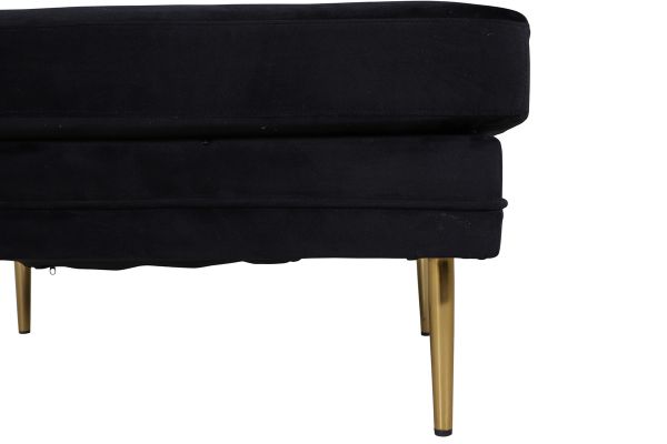 Imagine Boom Ottoman - Brass / Black Velvet