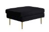 Imagine Boom Ottoman - Brass / Black Velvet