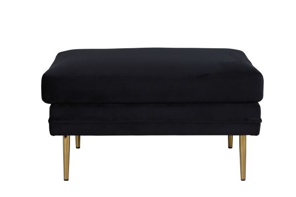 Imagine Boom Ottoman - Brass / Black Velvet