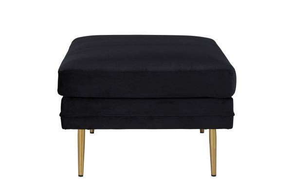 Imagine Boom Ottoman - Brass / Black Velvet