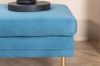 Imagine Translați complet Boom Ottoman - Brass / Blue Velvet