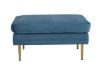 Imagine Translați complet Boom Ottoman - Brass / Blue Velvet