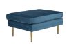 Imagine Translați complet Boom Ottoman - Brass / Blue Velvet