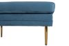 Imagine Translați complet Boom Ottoman - Brass / Blue Velvet